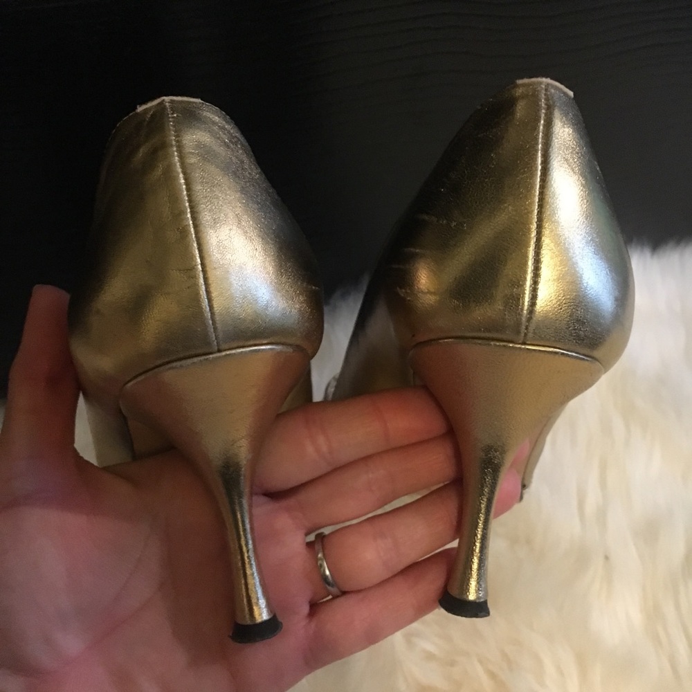 Gold Banana Republic Heels - Picture 3 of 6